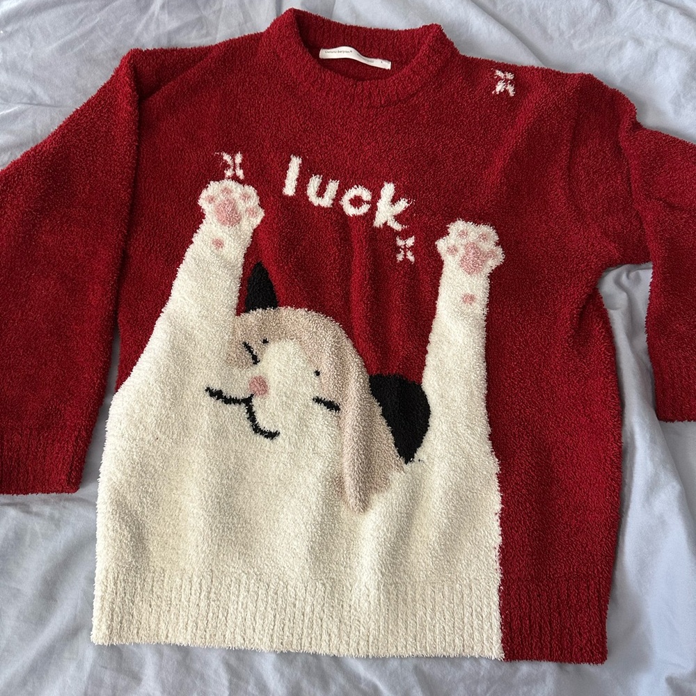 Red Cat Pajama Set - Picture 2 of 3